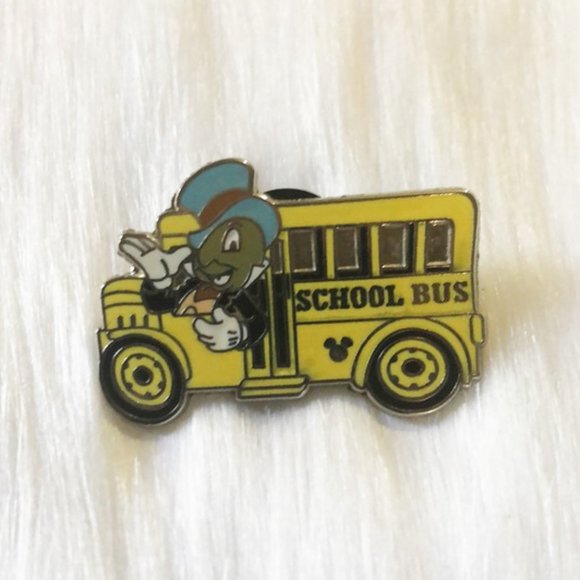 Disney Jewelry - 🔮 5/$25 Jiminy Cricket Back to School Bus Pin